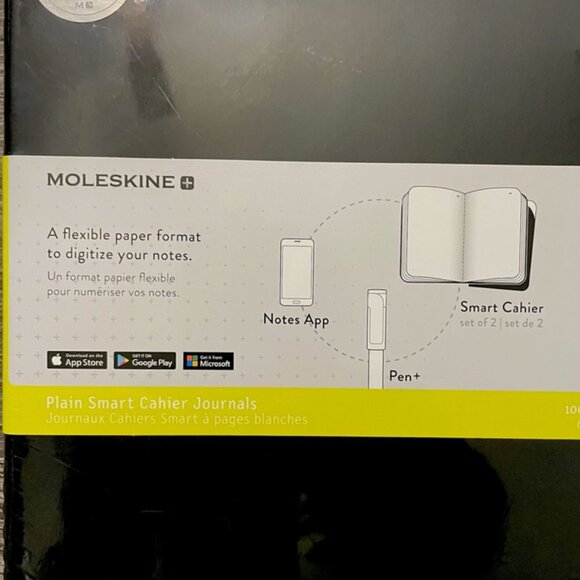 Moleskine Smart Cahier Journals 2 XL Black Notebook Digital Notes Plain 7.5 x 10 - Picture 3 of 5